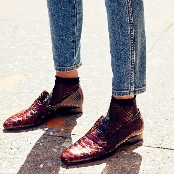 Free People Tux Slip On Menswear Flats/Loafers - Picture 2 of 10